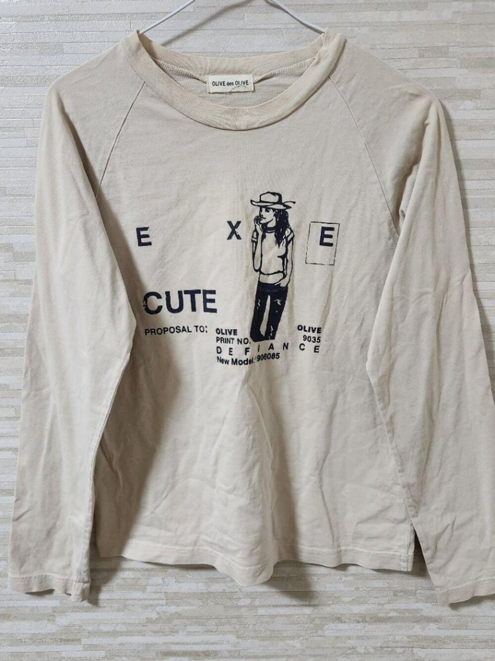 Olover Long Sleeve Cut and Sew Print Cotton